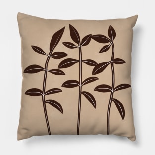 Boho Leaves #2, Botanical Print Pillow