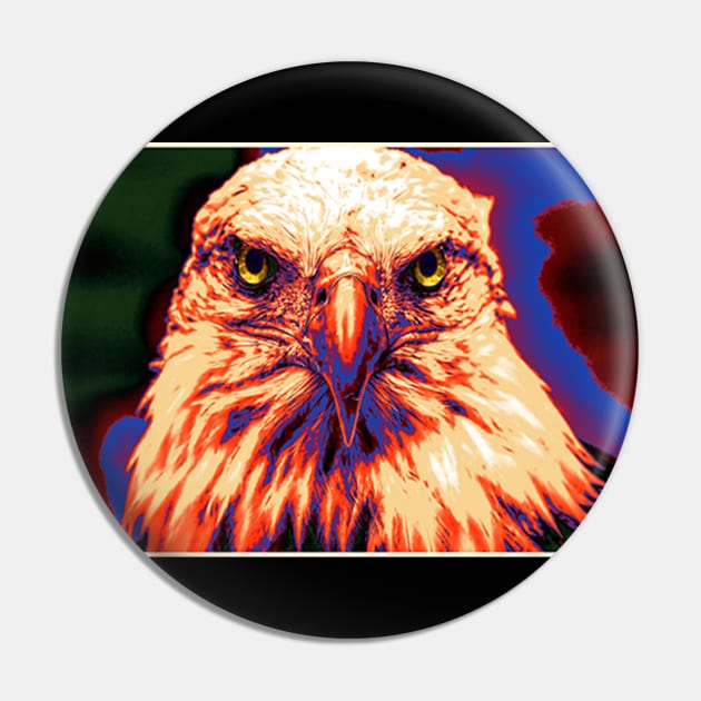 Eagle Head Pop 2 Pin by Korvus78