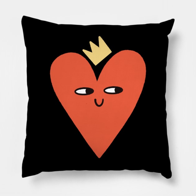 King Of Hearts Pillow by kranicz dodo