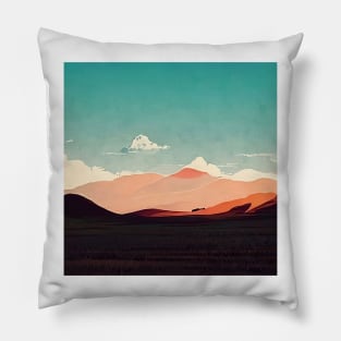 Pastel Mountains Pillow