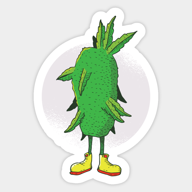 funny herbal comic character - Weed - Sticker | TeePublic