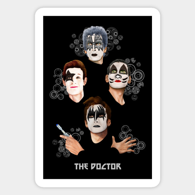 The Doctor With Face Painting Doctor Who Sticker Teepublic