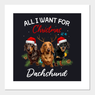 Dachshund Christmas Posters And Art Prints Teepublic