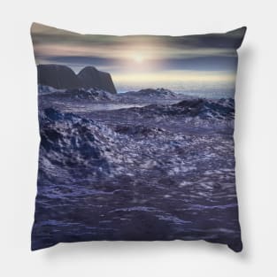 Frozen Sea of Neptune Pillow