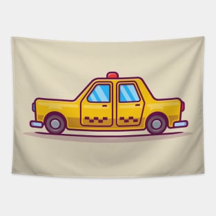 Taxi Cartoon Tapestry