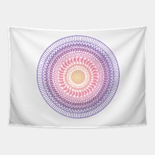 Pink and purple intricate mandala art Tapestry