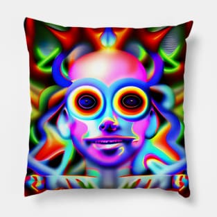 Peaking (2)- Trippy Psychedelic Art Pillow
