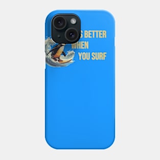 Surfing Fan - Surfing Penguin Funny Animals Phone Case