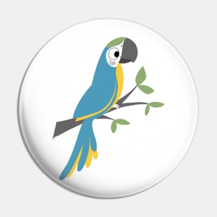 Funny Parrot - vintage colors Pin