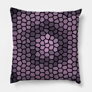 Painted Glass of Floating Purple Mandalas Pillow