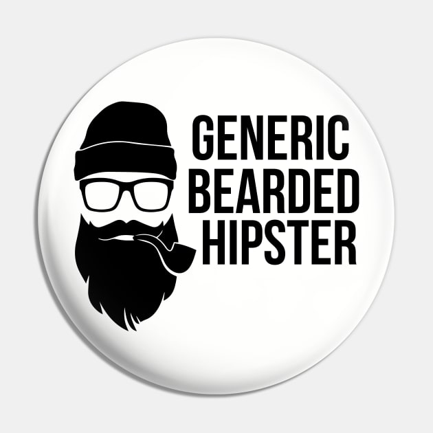 Generic Bearded Hipster - Beard Lover Pin by fromherotozero