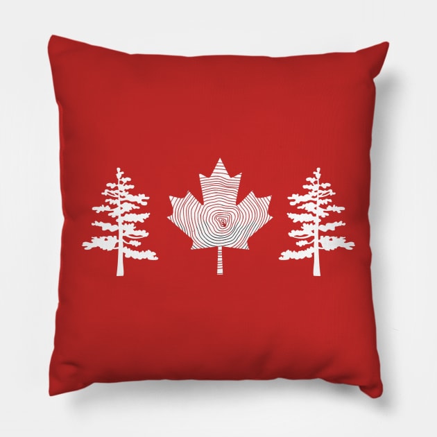 Tree Canada Flag Pillow by Tree Tees