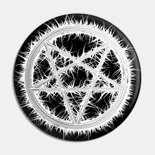 Black Metal Pentagram Pin