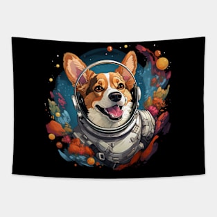 corgi in space Tapestry