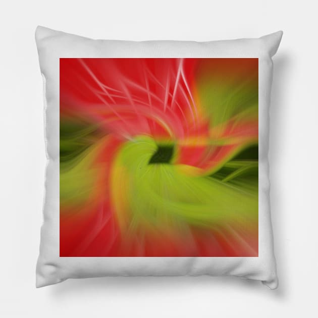 red and green vortex 2 Pillow by felipequeiroz