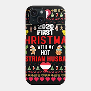 2020 First Christmas With My Hot Austrian Husband Phone Case