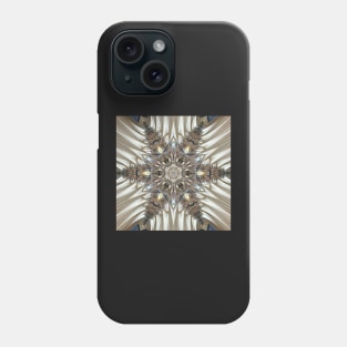 detailed and ornate art nouveau styled pattern in grey brown blue and beige Phone Case