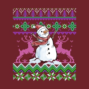 Ugly Sweater Style Print T-Shirt