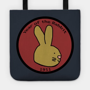 Year of the Rabbit 1951 Bunny Portrait Tote