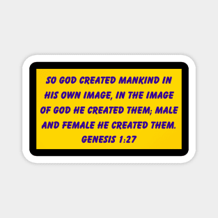 Bible Verse Genesis 1:27 Magnet