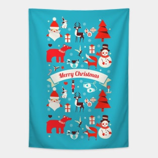 Christmas icons illustration Tapestry