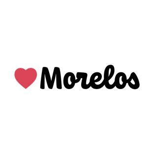 Morelos Mexico Heart Script T-Shirt