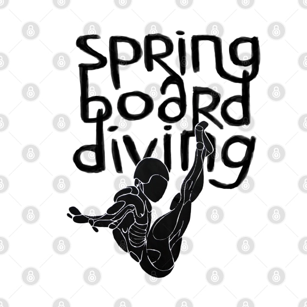 Diving Art, Springboard Diver by badlydrawnbabe