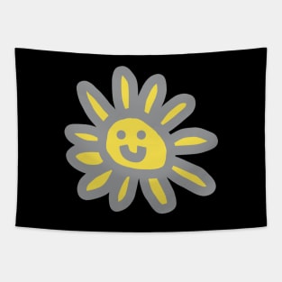 Ultimate Gray Daisy with a Face Tapestry