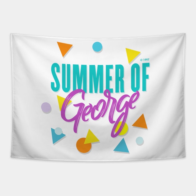 Summer Of George // 90s Memphis Aesthetic Design Tapestry by DankFutura