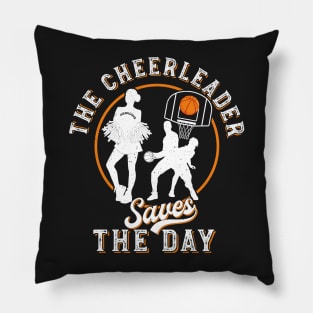 Cheerleader Saves the Day Pillow