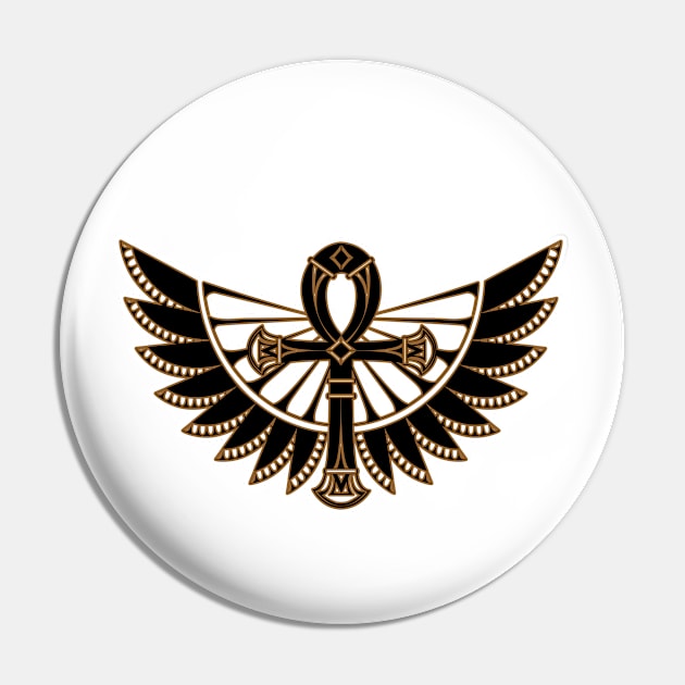 Dark mystic egyptian symbol with cross and wings Pin by BE MY GUEST MARKETING LLC