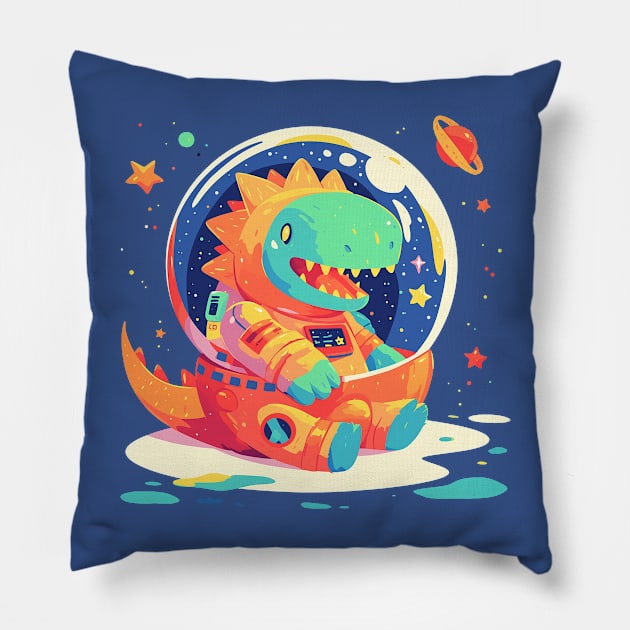 space dino Pillow by dubcarnage