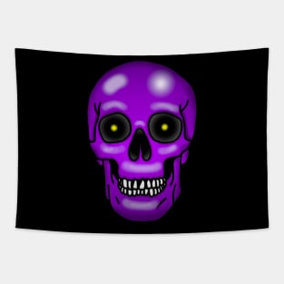 Skull, bruise purple, no background Tapestry