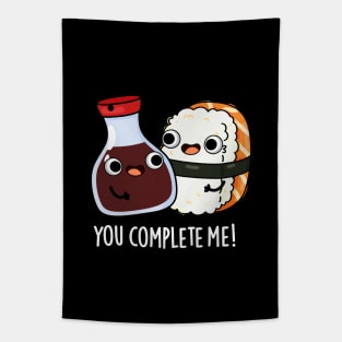 You Complete Me Cute Sushi Soy Sauce Pun Tapestry