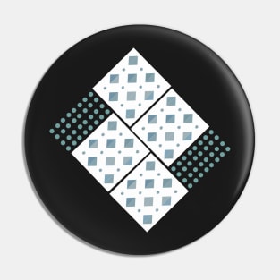 Shapes on the grid. A trendy geometric pattern of diamonds and dots in grey, green, black and white. A beautiful contemporary design, perfect for home decor, t-shirts and more. Pin