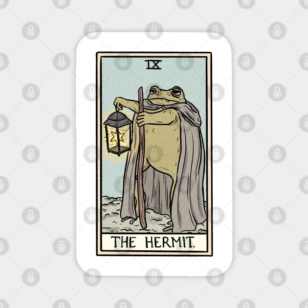 The Hermit Toad Tarot Magnet by Jewelia