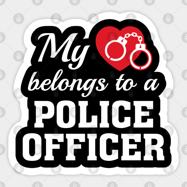 My heart belongs to a policeman *D758* sticker decal police cop law k9 unit My heart belongs to a policeman *D758* sticker decal police cop law k9 unit