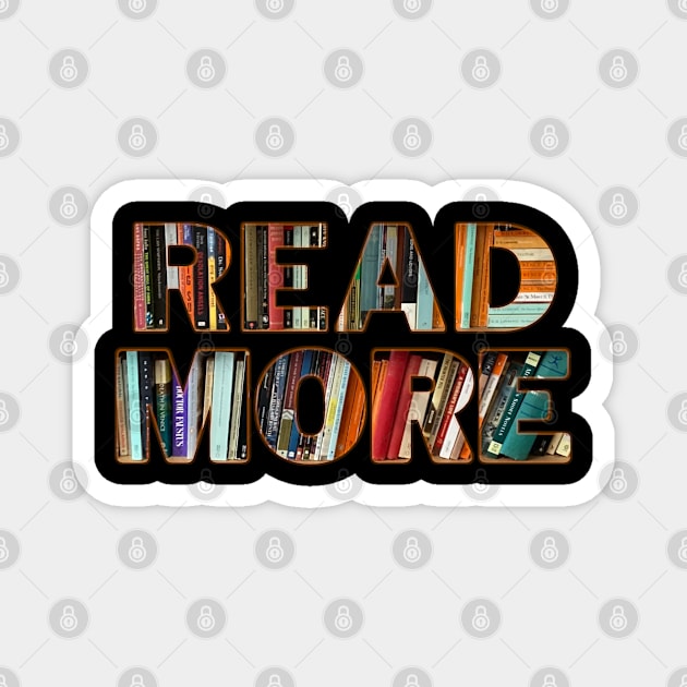 Read More Bookshelf Magnet by Grepthor