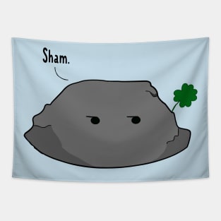 Sham Rock Funny Shamrock Angry Rock Tapestry