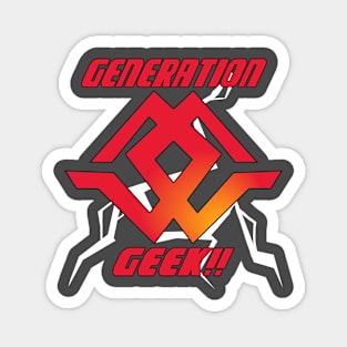 Generation Geek!! Red Dub-G logo with text Magnet