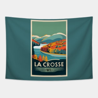 Wisconsin Vintage 1940’s Style Travel Poster-Fall Tapestry