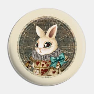 The Herald White Rabbit Pin