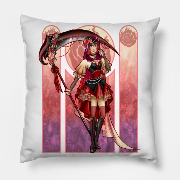 RWBY Art Nouveau - Ruby Rose Pillow by kaemcspadden@gmail.com