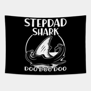 Stepdad Shark Shirt Birthday Father's Day Gift Daddy Grandpa Tapestry