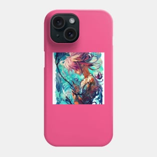 Fantastical Manga Flower Girl Phone Case