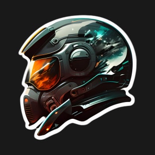 Cyberpunk Futuristic Helmet T-Shirt