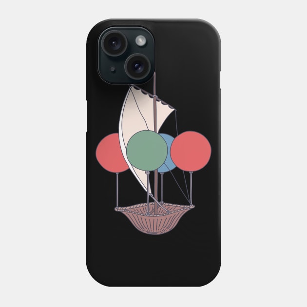 Air Balloon Pilot - Vintage Balloon Ride - Balloon Aviator Phone Case by DeWinnes