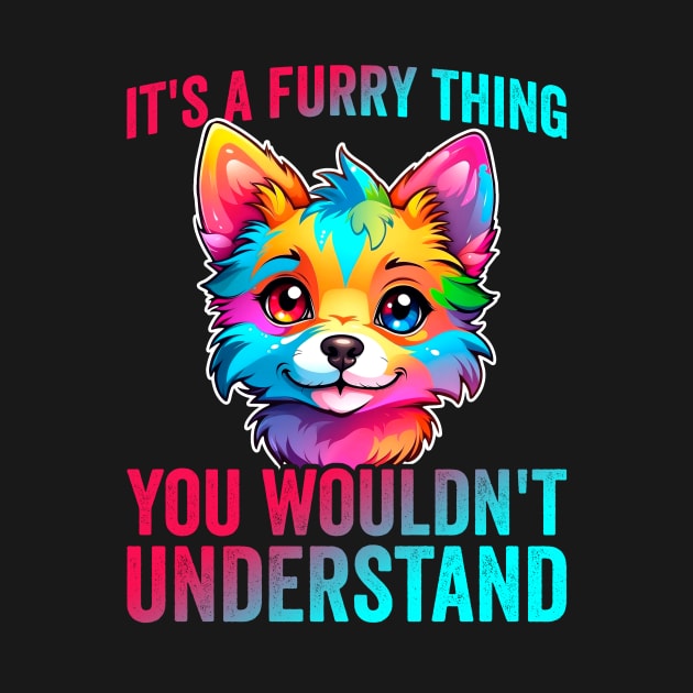 Furry Fandom Quote Cute Fursona Anthro Art by Visual Vibes