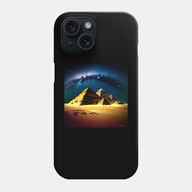 Cosmic Pyramid Surreal Landscapes Dreamcore 59 Phone Case by Benito Del Ray