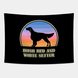 Irish Red and White Setter Vintage Sunset Dog Tapestry